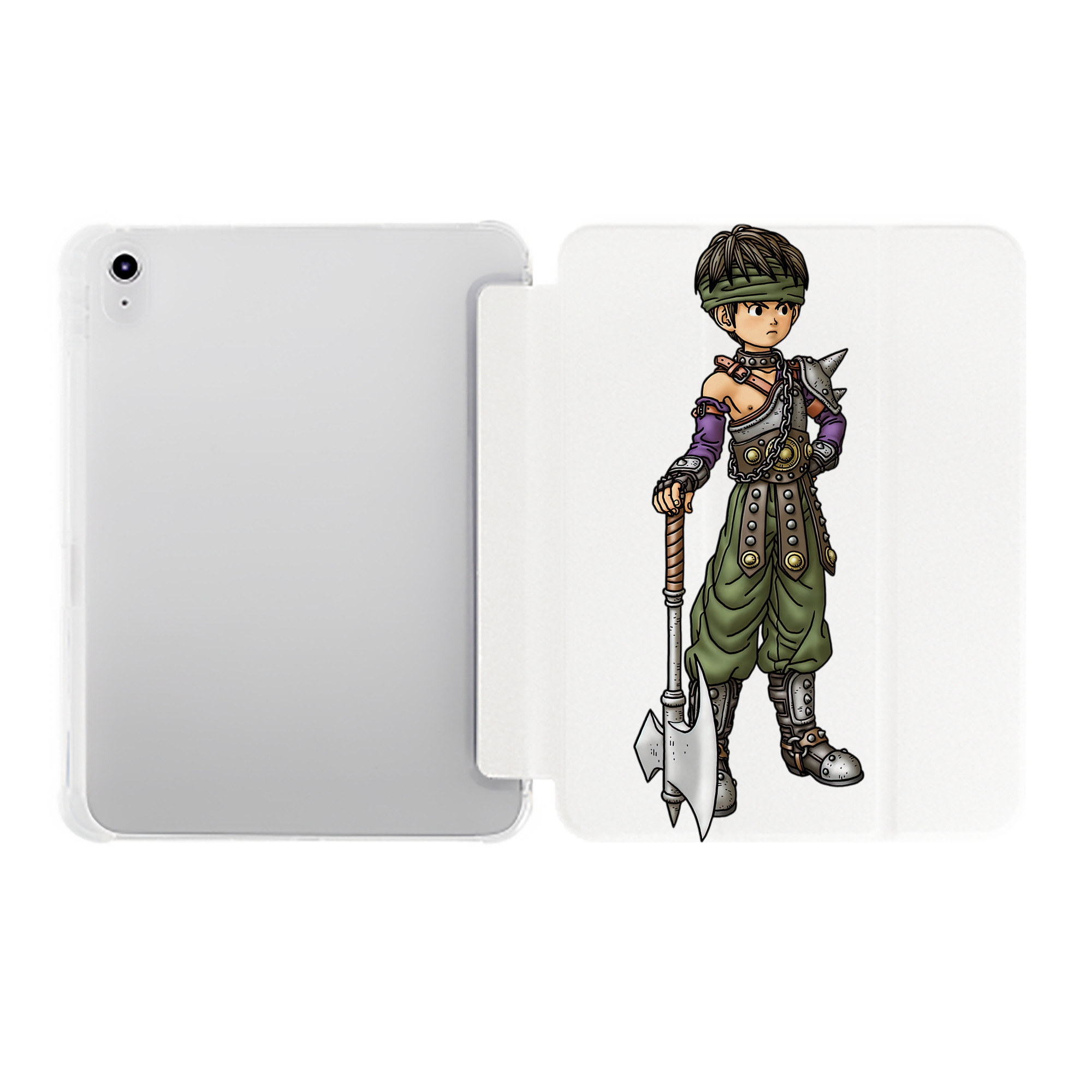 （画像用） ドラゴンクエスト Doragon Kuesuto Dragon Quest IPad ケース ペン収納付き 三つ折りスタンド PUレザー×シリコン 対応機種9.5/10.5/10.9インチ